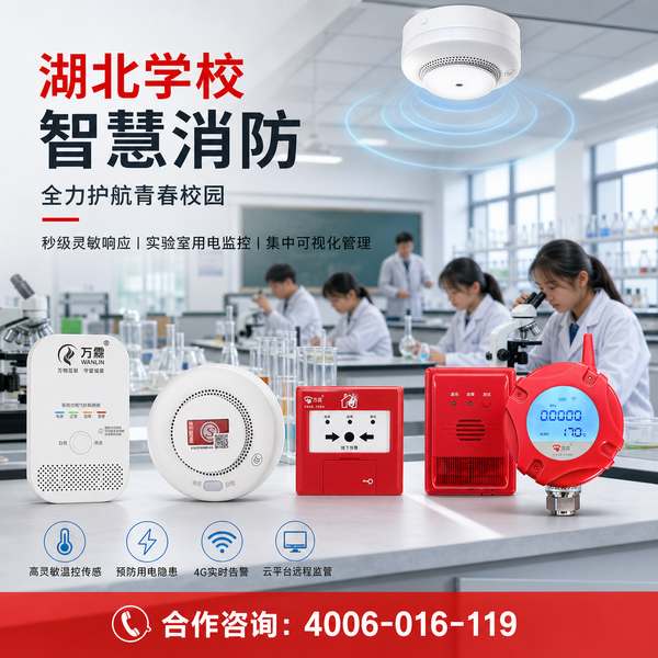 襄阳南漳县学校无线烟感项目案例:万霖消防为襄阳学校筑起安全防线 襄阳学校万霖学校无线烟感应用