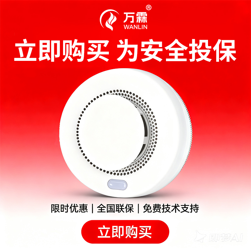 火灾警报“神器”来袭,万霖烟感守护安全无.....