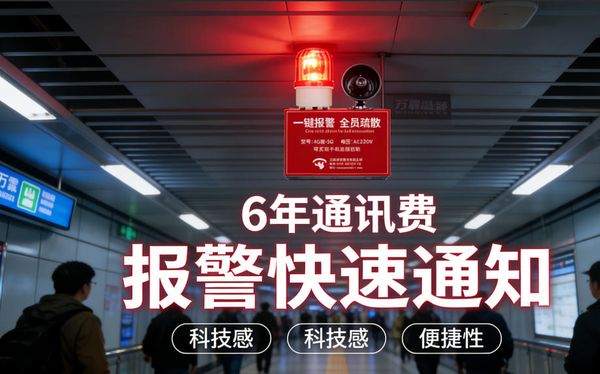 济南历下区工地万霖烟感联动声光报警器应用