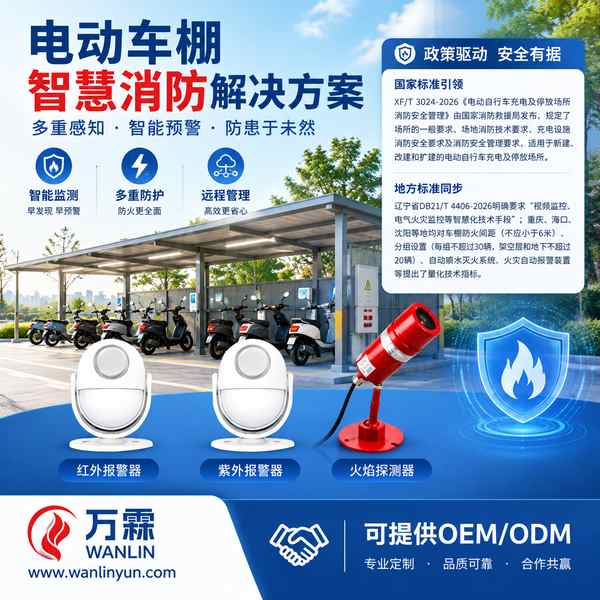 河南安阳文峰北大街街道电动车棚智慧消防